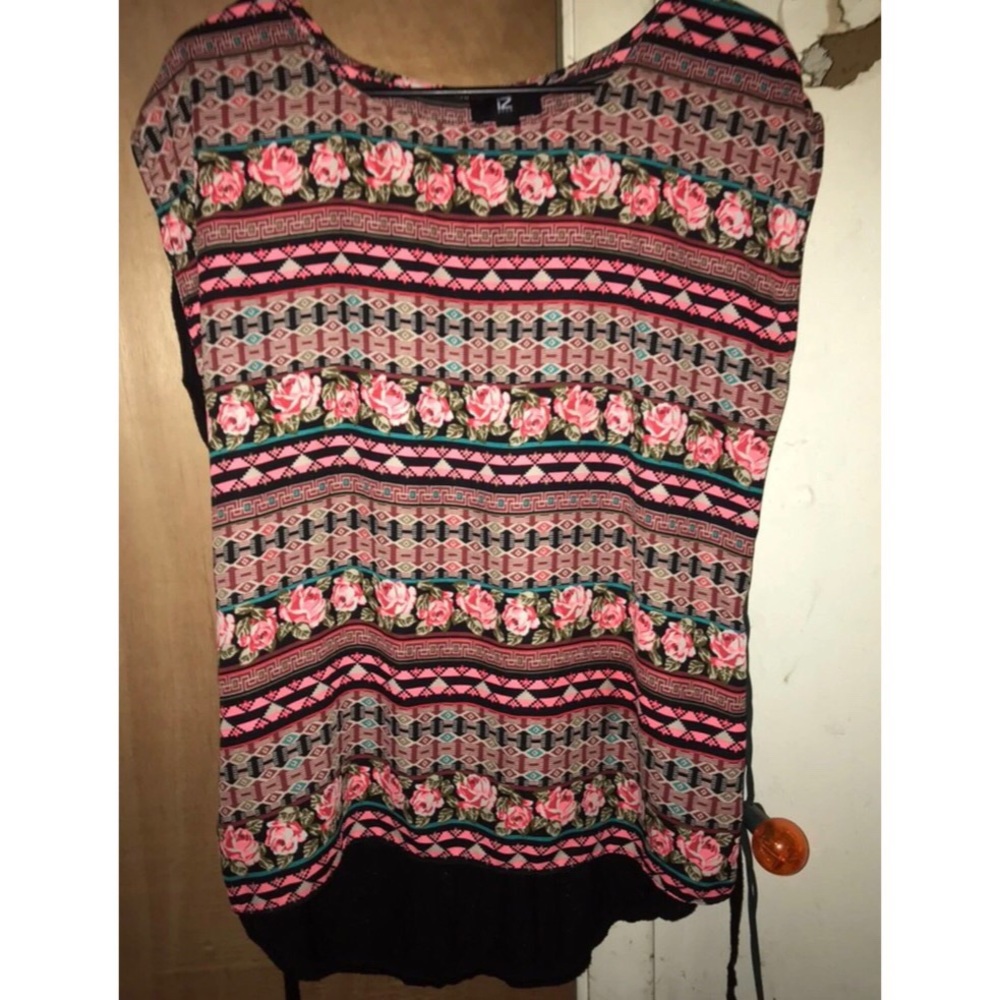 Flower print blouse